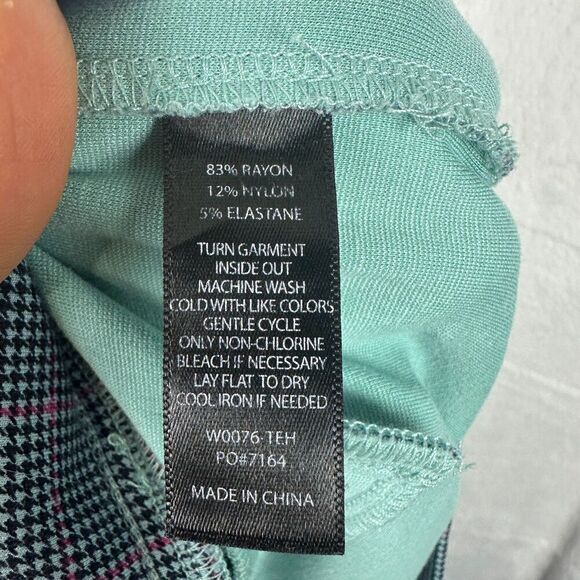 Betabrand Straight Leg Classic Dress Pant Yoga Pant XL Long Houndstooth Plaid - Picture 8 of 8